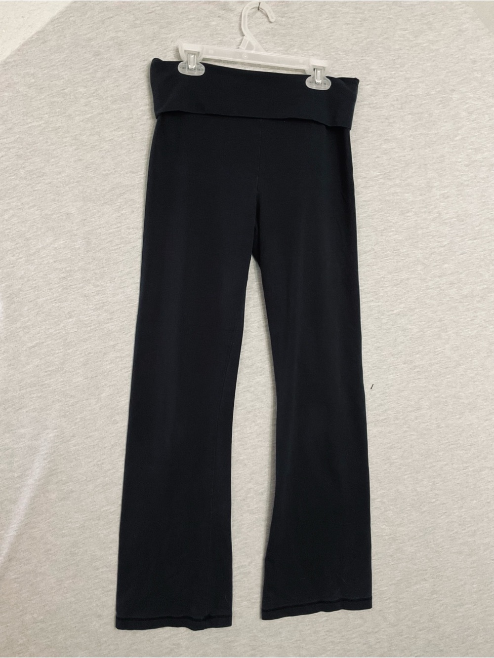 Victoria secret Black Fold-Over Waist Wide-Leg Pants
